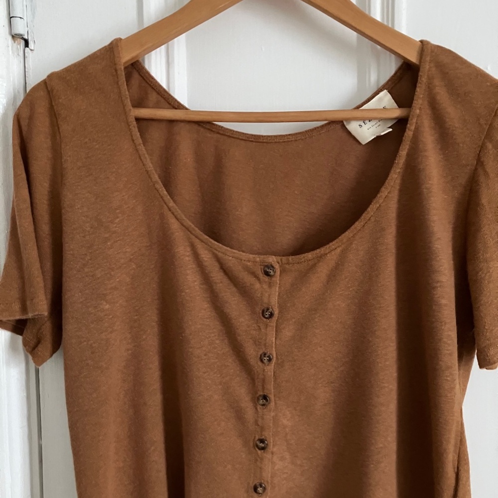 Sezane Milo brown top